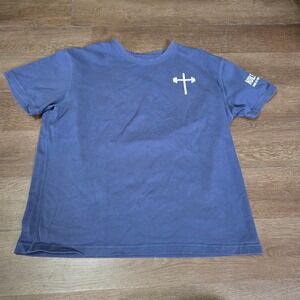 HOLSTRENGTH Mens XL T Shirt Cross Dumbbell Graphic Pray Christian Faith Tee